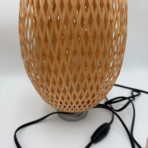 Ikea BOJA Table lamp, bamboo/handmade 16  Boho bohemian
